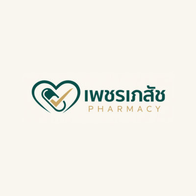 elegant emerald thai pharmacy logo